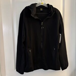 Mens Athletic Work Black Zip-Up Hoodie/Athletic Jacket sz Med NWT